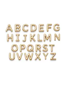 Gold Letter Slide Charms