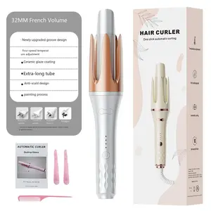 Suishoulang Shape C Ross-Border Exclusive 32mm Automatic Curling Iron with 360° Synchronous Rotation & LED Temperature Display for All Hair Types