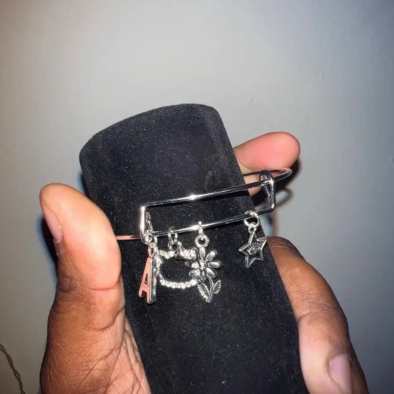 Initial charm bangle