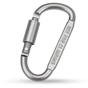 Aluminum Alloy D-shaped Carabiner, Outdoor Climbing Buckle, Backpack Hanging Connection Buckle, Large Keychain, Camping Aluminum Alloy D-shaped Buckle