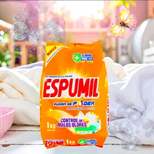 ESPUMIL DETERGENTE  EXPLOSION NATURAL, CONTROL DE MALOS OLORES 1KG. LIMPIEZA RADIANTE ️️️ ️1 KG POLVO. LAUNDRY DETERGENT FOR CLOTHES & FABRICS.