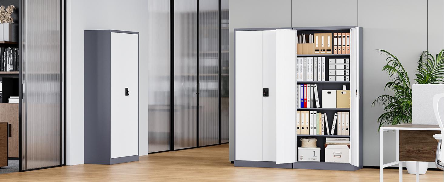 Yizosh Metal Garage Storage Cabinet with Locking Doors and 2 Drawers, Heavy Duty Steel Tool Cabinet with Pegboard, 71" - Lockable Cabinets for Garage, Warehouse, Basement Yizosh Metal Garage Storage Cabinet with Locking Doors and 2 Drawers, Heavy Duty Steel Tool Cabinet with Pegboard, 71" - Lockable Cabinets for Garage, Warehouse, Basement