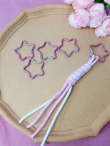 Aluminum Alloy Outdoor Star Shaped Spring Locking Carabiner Clip Keychains for Backpack Camping Hiking Traveling