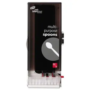 Dixie DXESSSD120 SmartStock Kitchen Cutlery Storage Utensil Dispenser - Spoon, Translucent Black