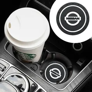 1/2Pcs Car Auto Water Cup Slot Non-Slip Mat Water Cup Bottle Holder Mat for Hyundai Tucson Accent Elantra Santa fe ix25 ix35 Santa Fe Elantra IONIQ 5 N Line Getz I10 Veloster Kona