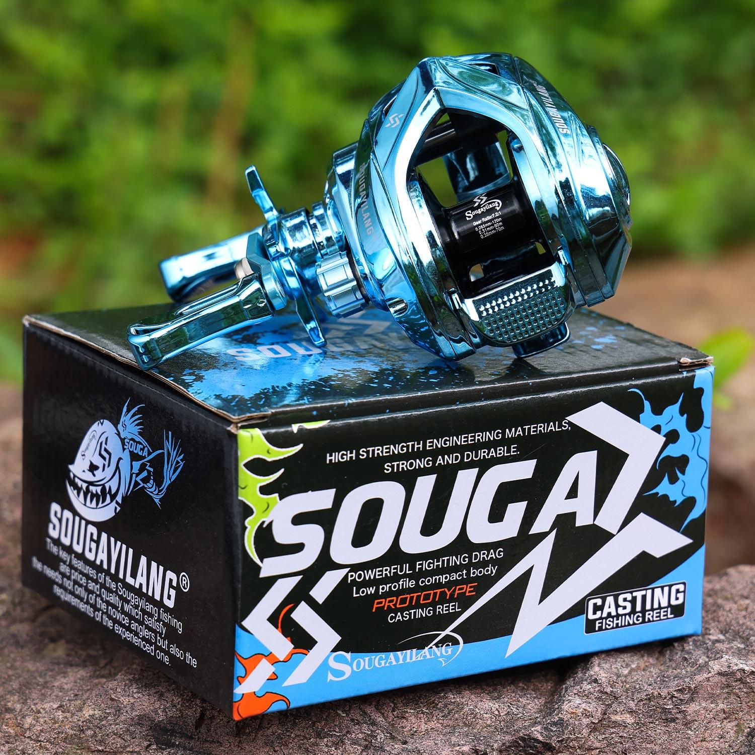 Sougayilang Baitcasting Reel 7.2:1 Gear Ratio with Magnetic Braking System, Single Piece Fishing Reel Outdoor Sports Fishing Products