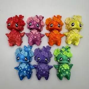 Cherry Blossom Pixie – 3D Printed Fantasy Creature | Articulated Figurine by Layers in Green