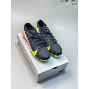 Black, orange, and yellow Air Zoom Mercurial Superfly IX Elite FG Stylish, durable, non-slip, comfortable, trendy, retro, thin-soled, lightweight training and sports soccer  Football shoes