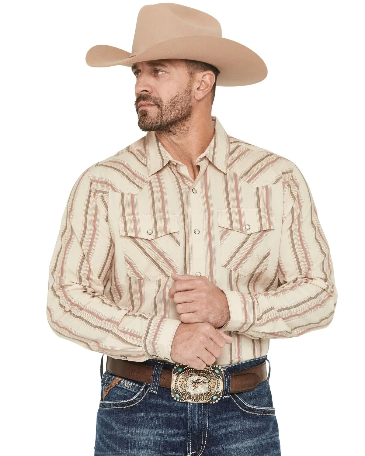 Ariat Men's Men'S Hines Retro Striped Long Sleeve Snap Western Shirt - 10065757