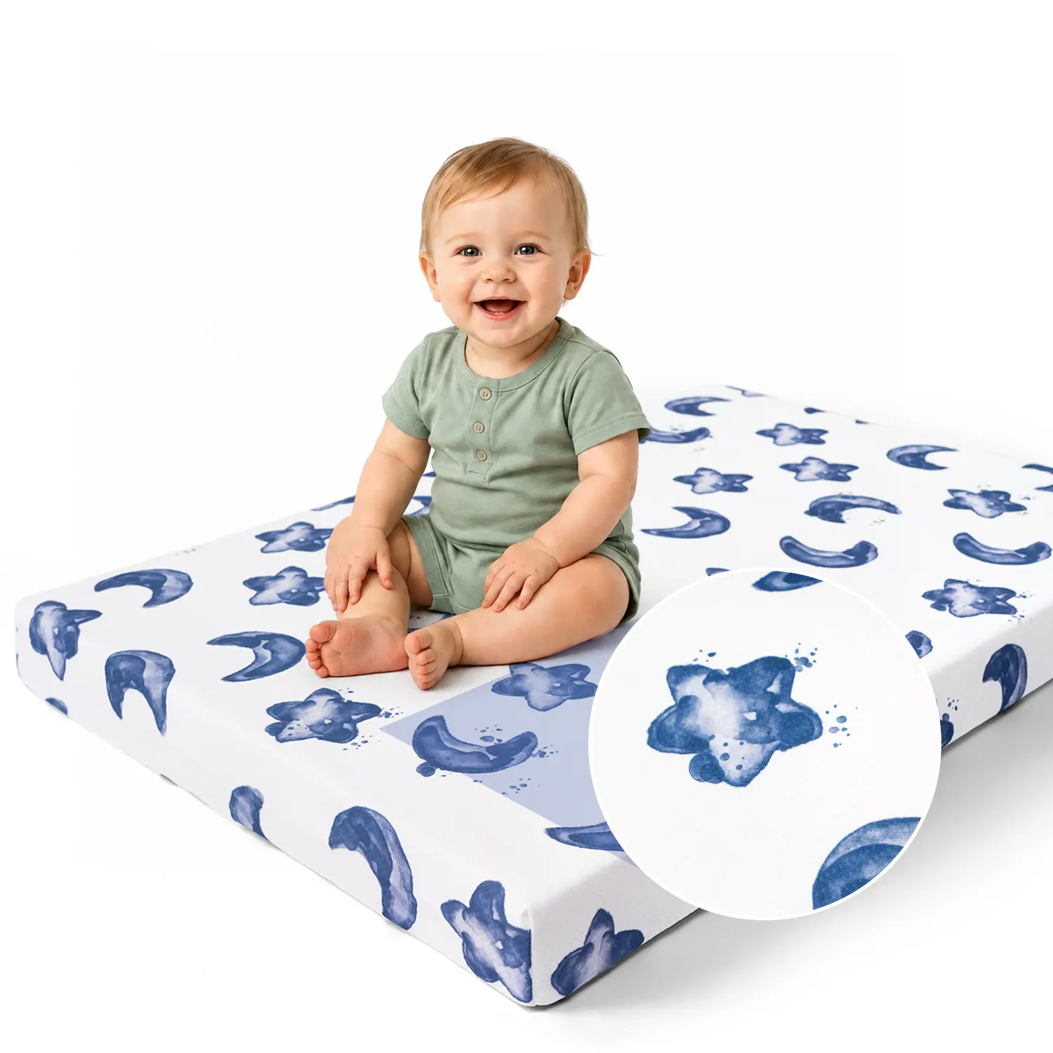 Primlect Mini Crib Mattress, 38" x 26" x 3" Baby Playard Mattress, Waterproof Surface, Removable & Machine Washable Cover, Breathable Cooling Fabric, Firm Foam Support for Mini Cribs and Playards