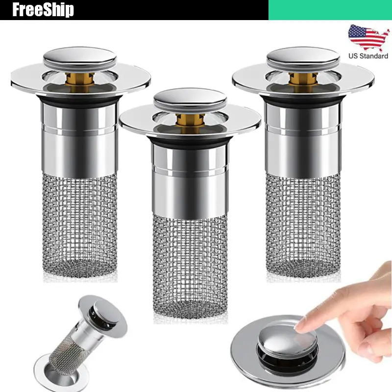 2026 Upgrade SUS304 Stainless Steel Bathroom Bathtub Sink Drain Filter Hair Catcher, Lightweight Removable Mesh Basket for Household Cleaning, Fits 0.8-1.3 Inch Drains (Blocks Hair/Soap Scum)