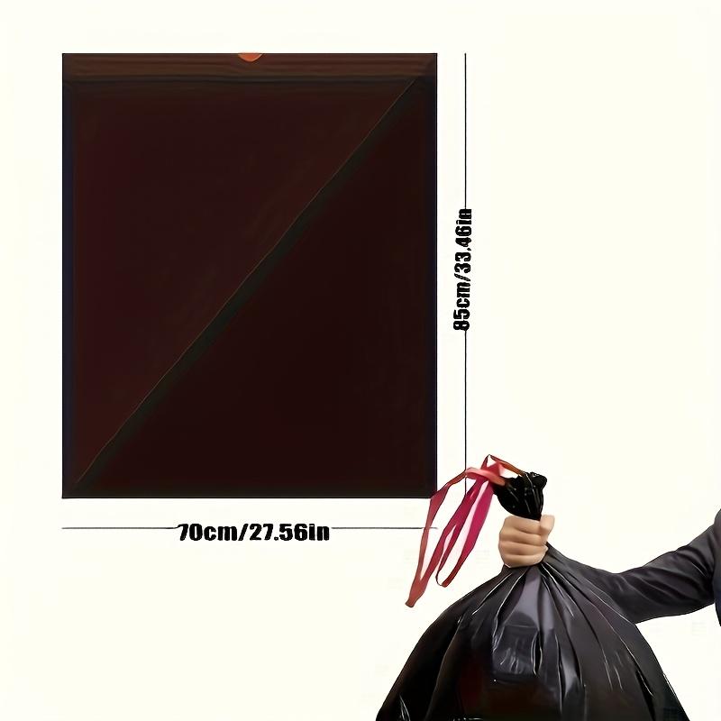 35 Gallon Heavy-Duty Black Trash Bags - Durable Polyethylene, Extra-Large Size for Home, Hotel & Supermarket Use, Multi-Purpose Cleaning Supplies with Sturdy Handles