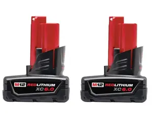Milwaukee 48-11-2460 M12 REDLITHIUM XC6.0 Battery 1 or 2 Pack
