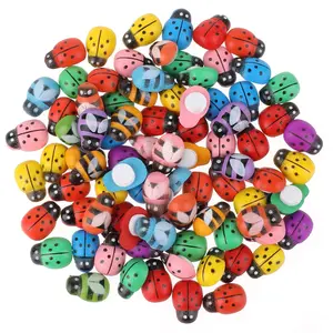100pcs Mini Ladybugs Toys, Ladybug Figurines for DIY Fairy Gardens, Micro Landscape Succulent Ornaments, Creative Kids & Adult Accessories