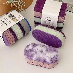 3 Pack Heavy-Duty Thickened Scrub Sponges |  Non-Scratch Dual-Sided Dish Sponges for Kitchen | Perfect for Pots, Pans & Dishes