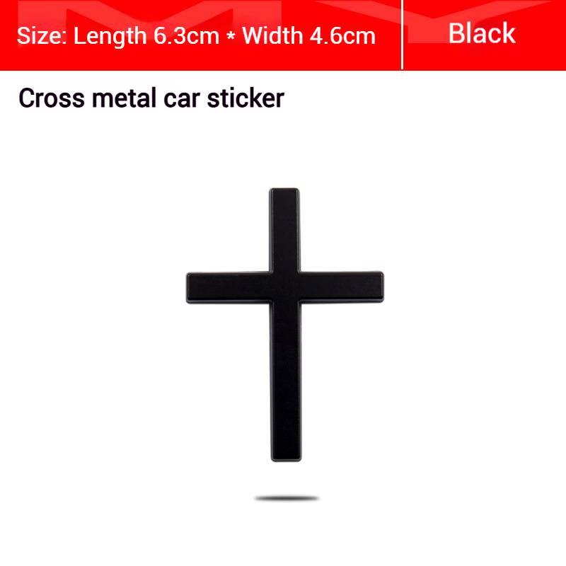 2/4PCS-3D Dimensional Cross Emblem — Self-Adhesive Decorative Decal (Scratch Cover) — Personalized Side Badge