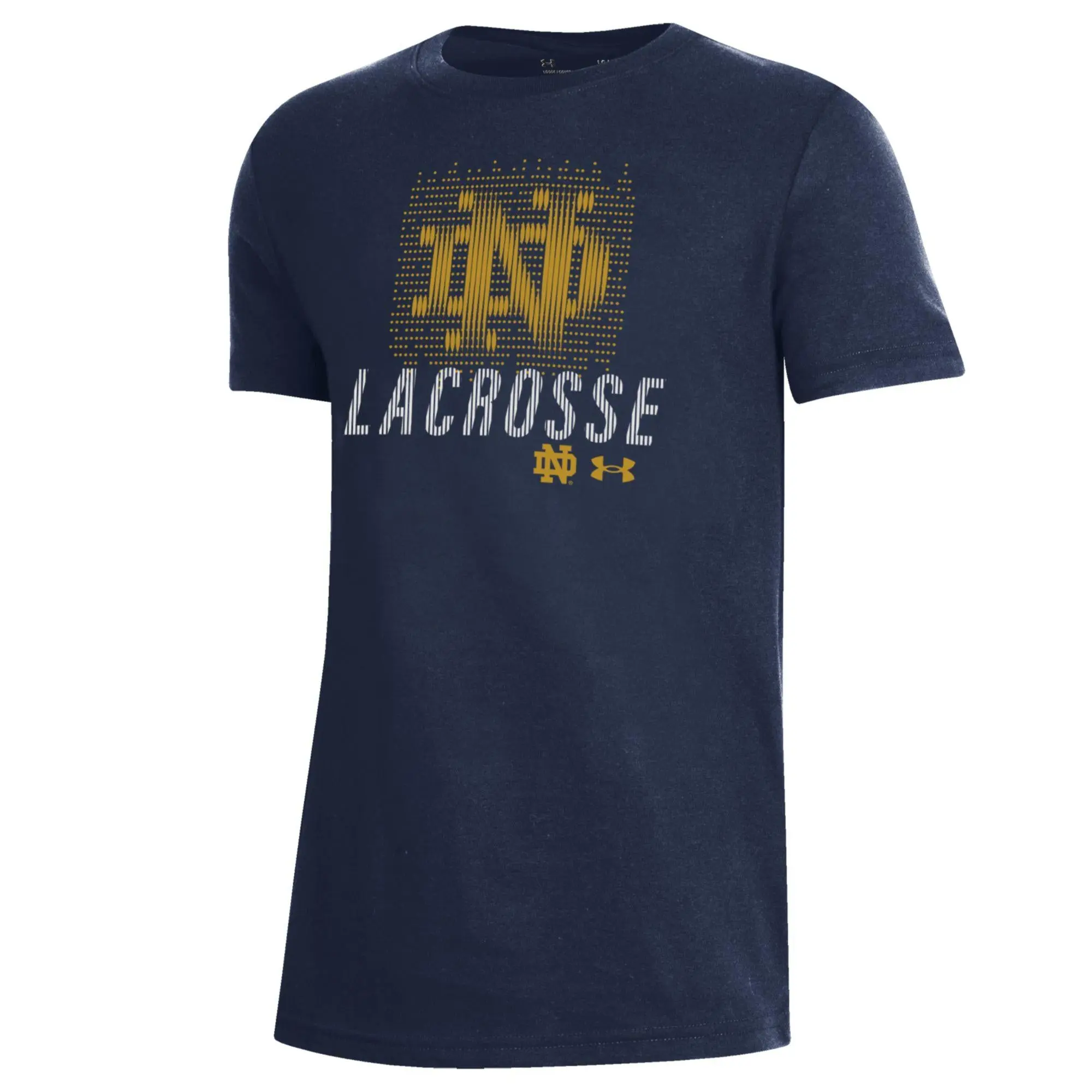 Women's Notre Dame Under Armour Youth Lacrosse Short-Sleeve T-Shirt, Casual Cotton-Polyester Fabric
