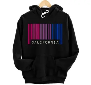Bisexual Barcode Pride California Queer Aesthetic LGBTQ Flag Hoodie, Sweatshirt, T-Shirt