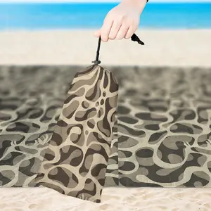 59" x 79" ORGANIC Camo Beach Blanket, Hunting Camouflage, Durable, Lightweight & Portable for Summer Trips, Nature Trips