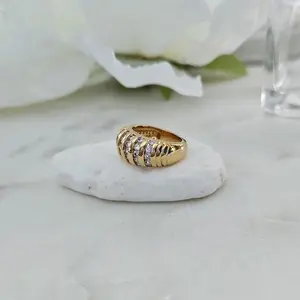 Women's Gold Channel Set Ring - Perfect for Any Occasion