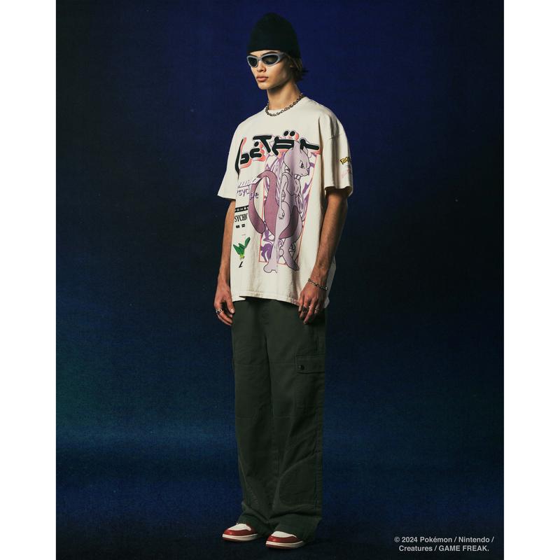 Pokémon By Loiter Mewtwo Heavyweight T-Shirt Off White