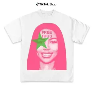 Bold Mariah Pink Star Graphic Tee – Big Face Design for Standout Style