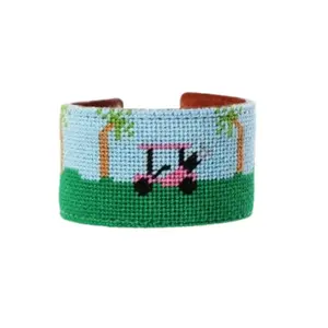 Needlepoint Golf Cuff Bracelet