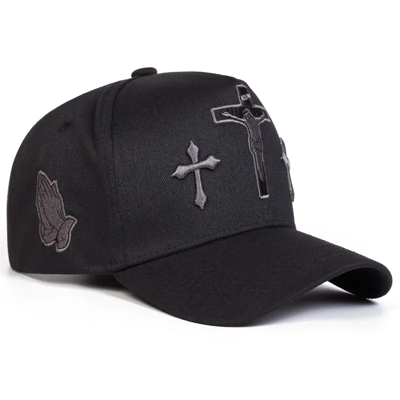 Unisex Jesus Cross Baseball Cap, Adjustable Sun Protection Casual Hat, Fitted Letter Pattern, Outdoor Travel Beach Vacation, Graphic Hat, Caps with Designs
