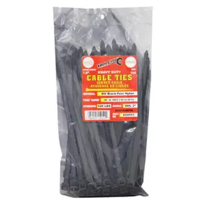 Zip Tie 7.9" 120lb. Tensile Heavy Duty  100 PC Black