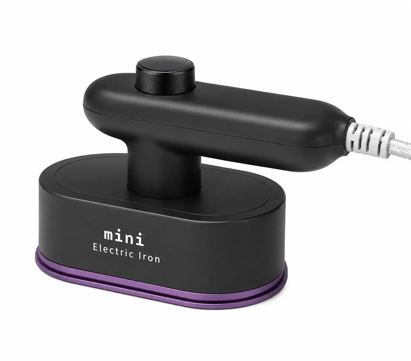 Mini Electric Iron, 2-in-1 Wet & Dry Portable Ironing Machine - Black