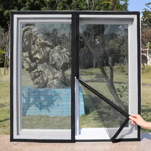 Zippered Mesh Window Screen – Easy Install, Mosquito Blocker, Removable & Reusable