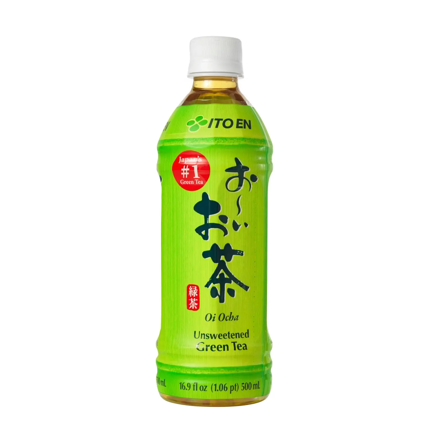 ITO EN Oi Ocha Bottled Cold Tea Green Beverage - 500ml, No Added Sugar, Unsweetened, Pure Ingredients, Crisp Finish, Green Tea, Zero Sugar Sip