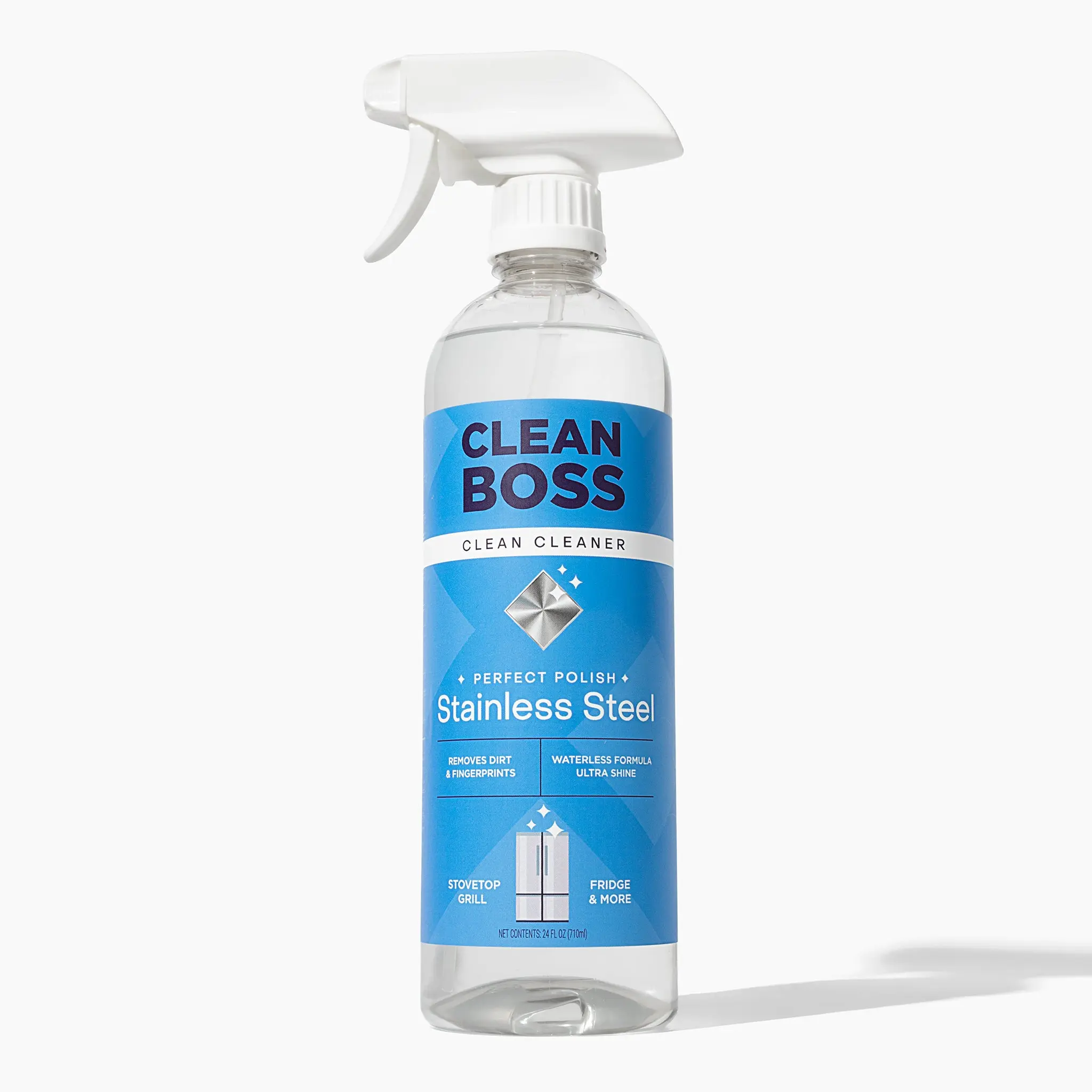 CleanBoss Perfect Polish Stainless Steel Cleaner - Household Cleaning Solution with Mineral Oil for Kitchen Appliance Cleaning