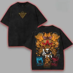 God Card exodia ra obelisk osiris Yugioh Yu-gi-oh Monster Card Yugi Muto anime manga game 2 sided Washed Tshirt  Yu-Gi-Oh anime merchandise,Sizes: S–5XL