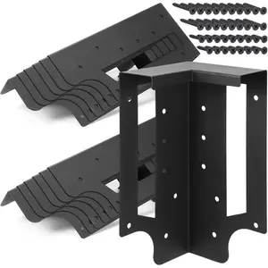 12 Pack Raised Garden Bed Corner Brackets with Securing Lip Fits Lumber up to 2" x 12" Metal Garden Corner Bracket for  Frame Bed 4.7" L x 2" W x 10.5" H