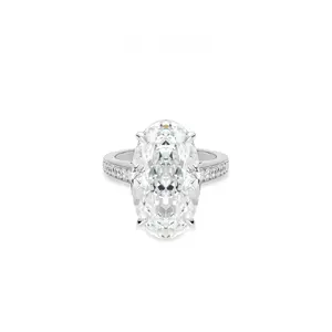VAMERAY 21 Carat 4-Prong Oval White Ring#13125