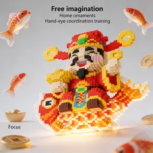 Creative Treasure God Koi Series Building Block Model, Stem Building Blocks, 2588pcs, Original Authentic, New 2026 Design, Perfect Gift, DIY Craft Decor