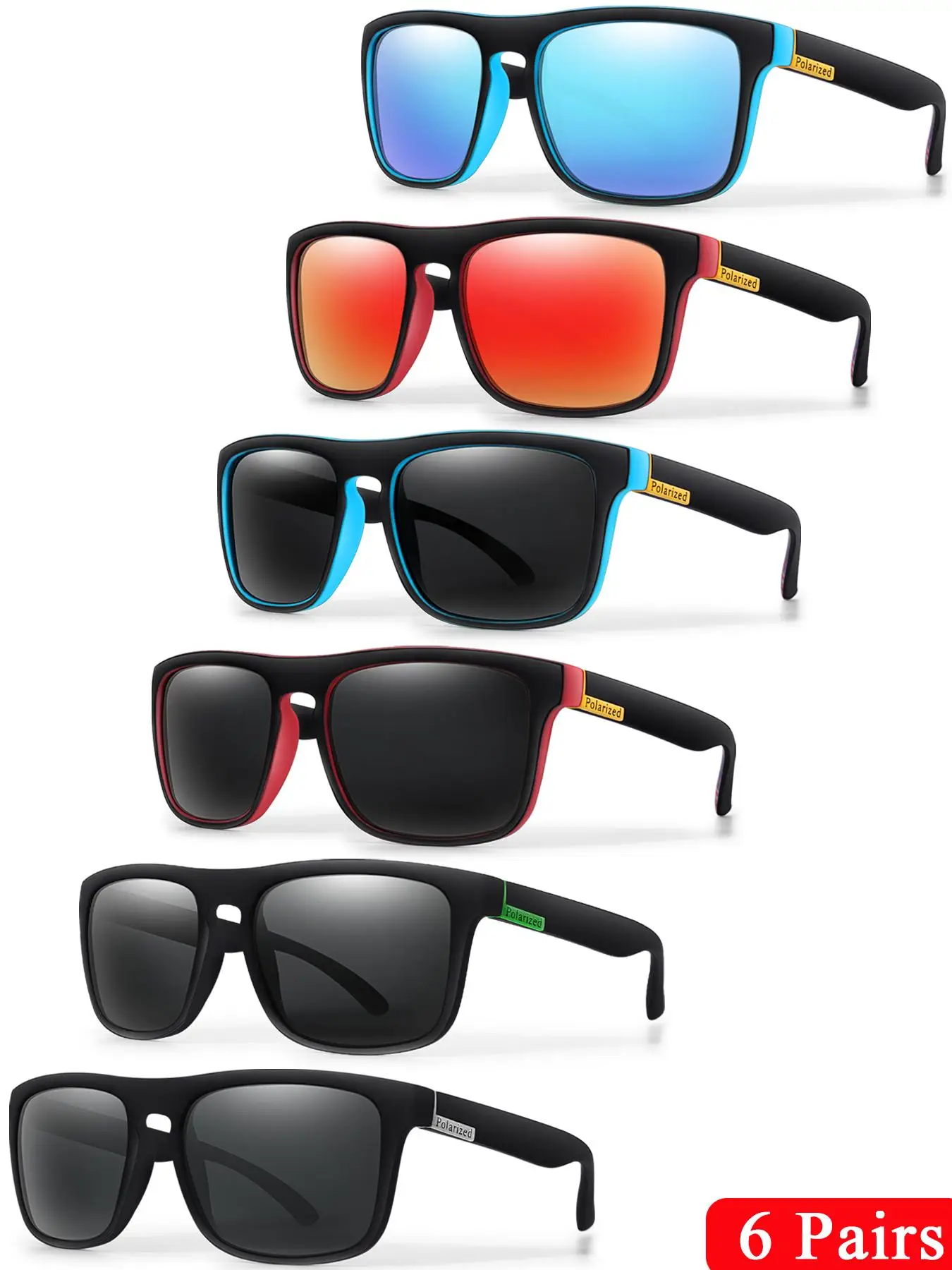 Unisex Simple Style Plain Color Sunglasses, Trendy Casual Square Frame Sunglasses for Everyday Use, Fashion Accessories for Outdoor Activities