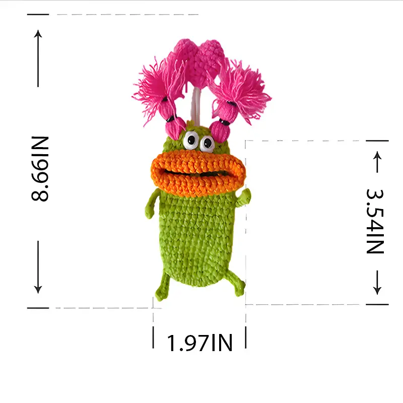 Winter Essentials Funny Handmade Crochet Monster Keychain – Cute Winter Essentials Funny Handmade Crochet Monster Keychain – Cute
