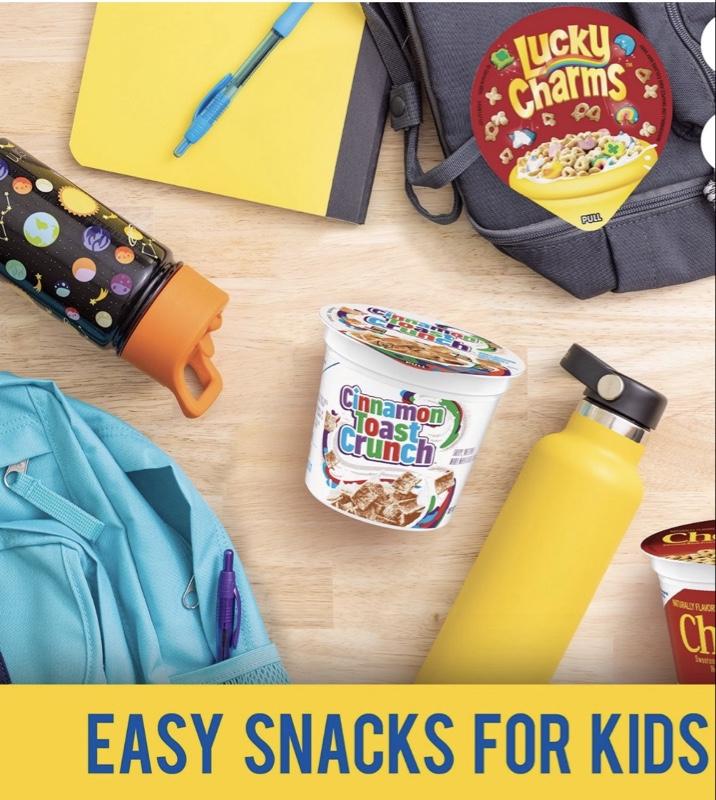 Cereal Cups Variety Pack 12 pk Includes Honey Nut Cheerios Lucky Charms & Cinnamon Toast Crunch