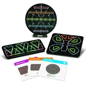 Learning Resources STEM Explorers Geo-Glow Art Kit, Glow-in-the-Dark Building & Art Toy for Kids, Combines STEM Learning with Creative Fun, Perfect for Display and Hands-On Exploration, Age 5+, Perfect for Home and Classroom