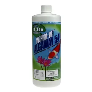 212 MAIN Ecological Laboratories MICROBE-LIFT Algaway 5.4 Algae Killer, 32 oz, Safe for N.A. Canada Garden Supplies