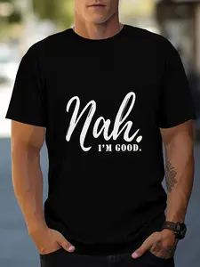 Men'S Casual Sports 3D Printed Double Gun Faux Denim T-Shirt Comfortable Summer Round Neck Short Sleeve Top