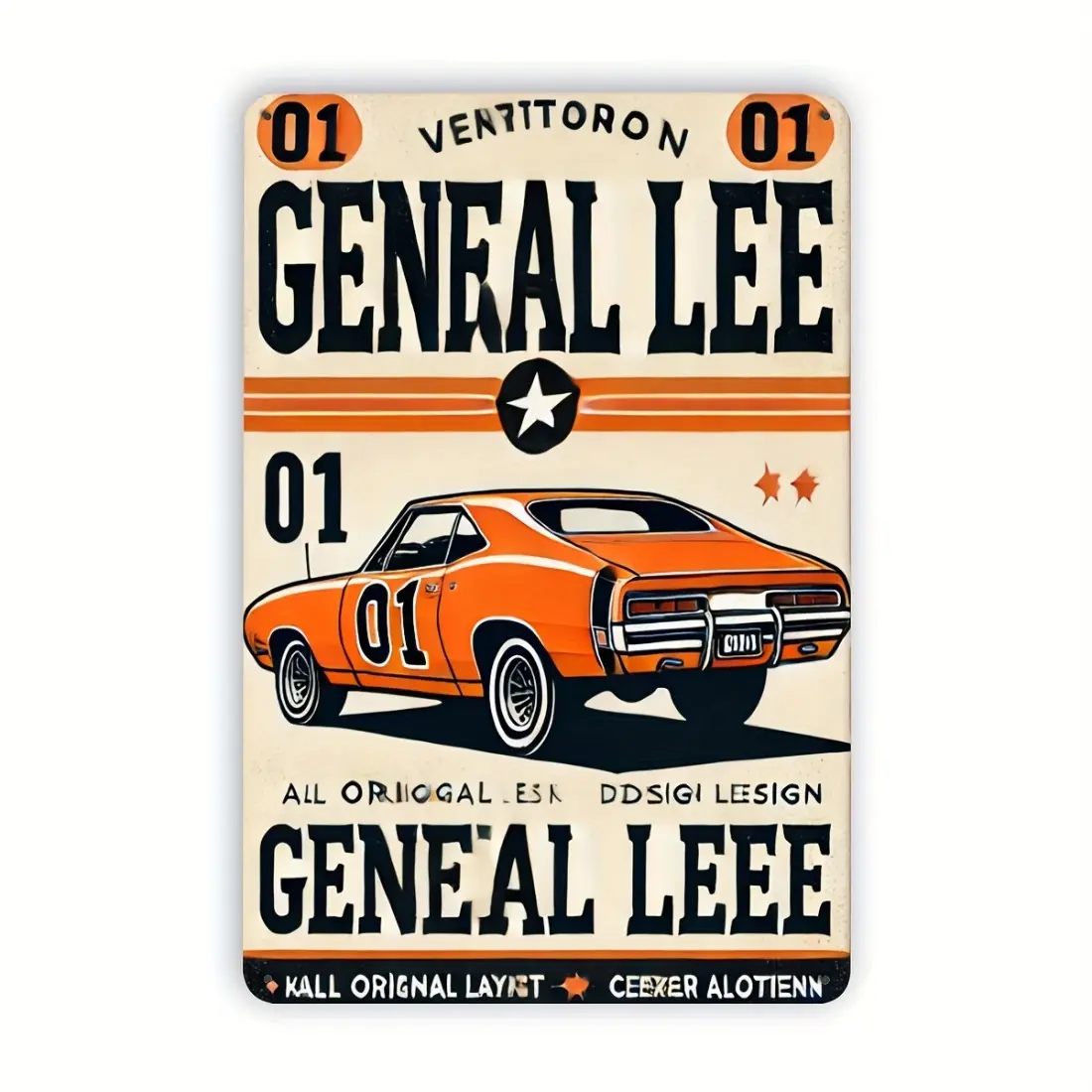 Vintage General Lee Metal Sign