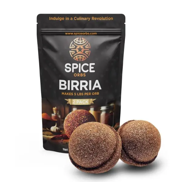 Birria Seasoning Mix - Authentic Mexican Birria Spice Orb Bombs, 2 Large Seasoning Balls for Tacos, Quesabirria, Slow Cooker and Instant Pot