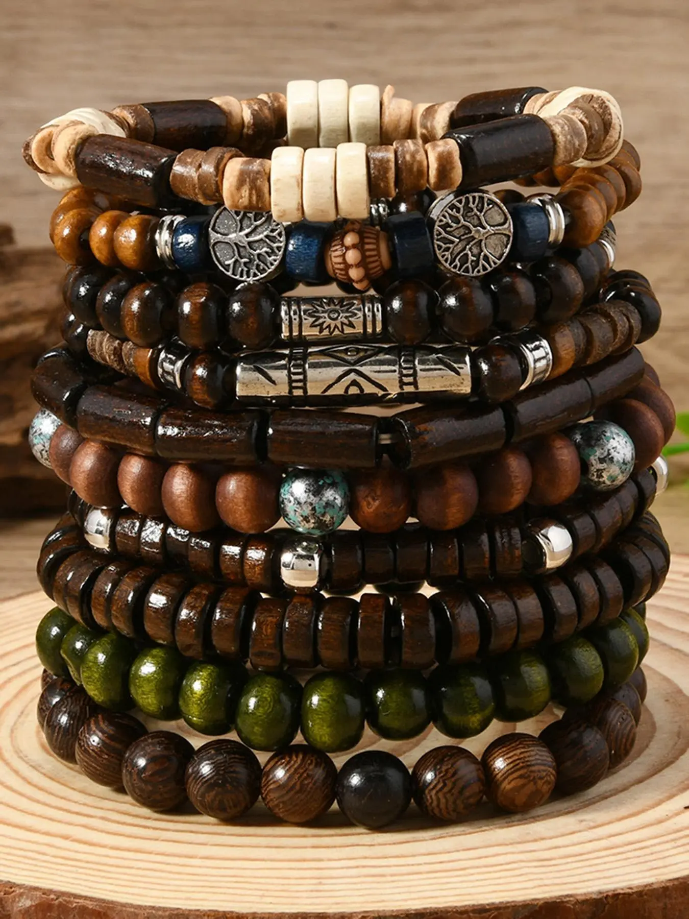 Boho Style Beaded Bracelet Sets, Fashionable Elastic Bracelet for Men & Women, Trendy All-match & Exquisite Jewelry for Birthday Gift, Bohemian Bracelets