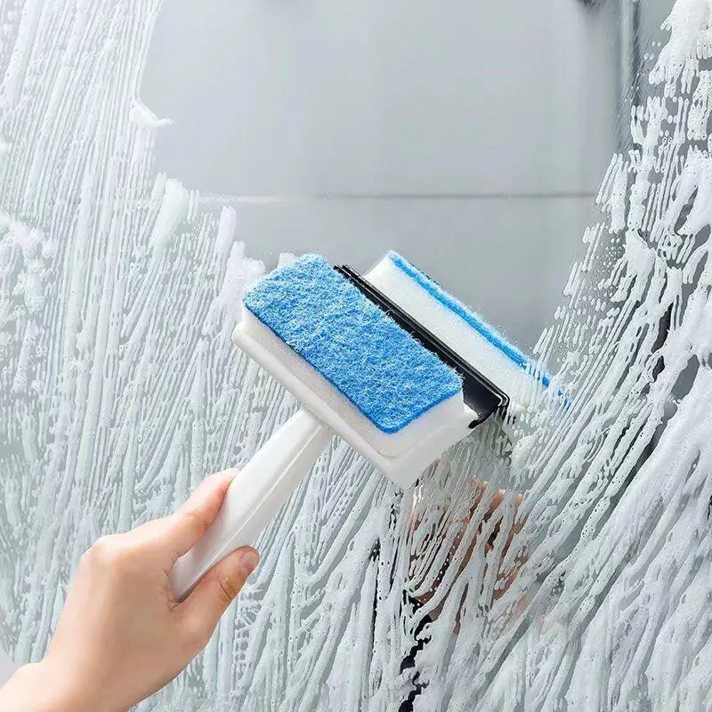 Multifunctional Glass Cleaning Brush, 1 Count Window Cleaning Brush With Handle, Household Cleaning Tool For Floor & Glass & Tiles