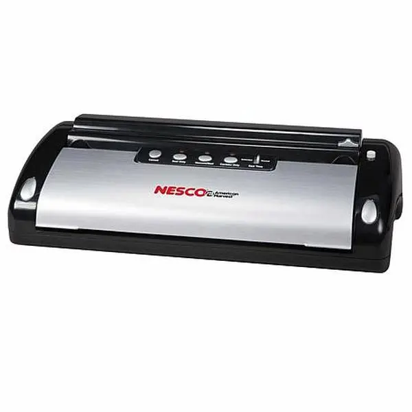 Nesco VS-02 130 Watt, Black & Silver Food Sealer with Bag Cutter Nesco VS-02 130 Watt, Black & Silver Food Sealer with Bag Cutter