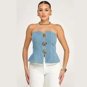 The Bella Denim Corset Top