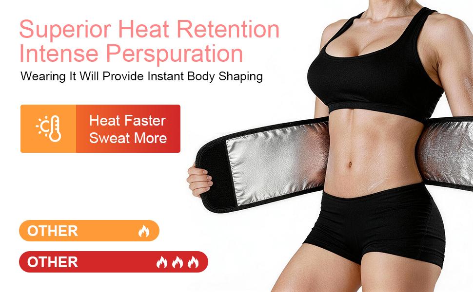 Sweat Belt Unisex Sweat Waist Trainer,Sports Waist Trainer,Comfortable Sweat Belt,High Intensity Training and Gym Wotkouts,Sports & Outdoor Accessories Exercise Waistband Workout Waistband